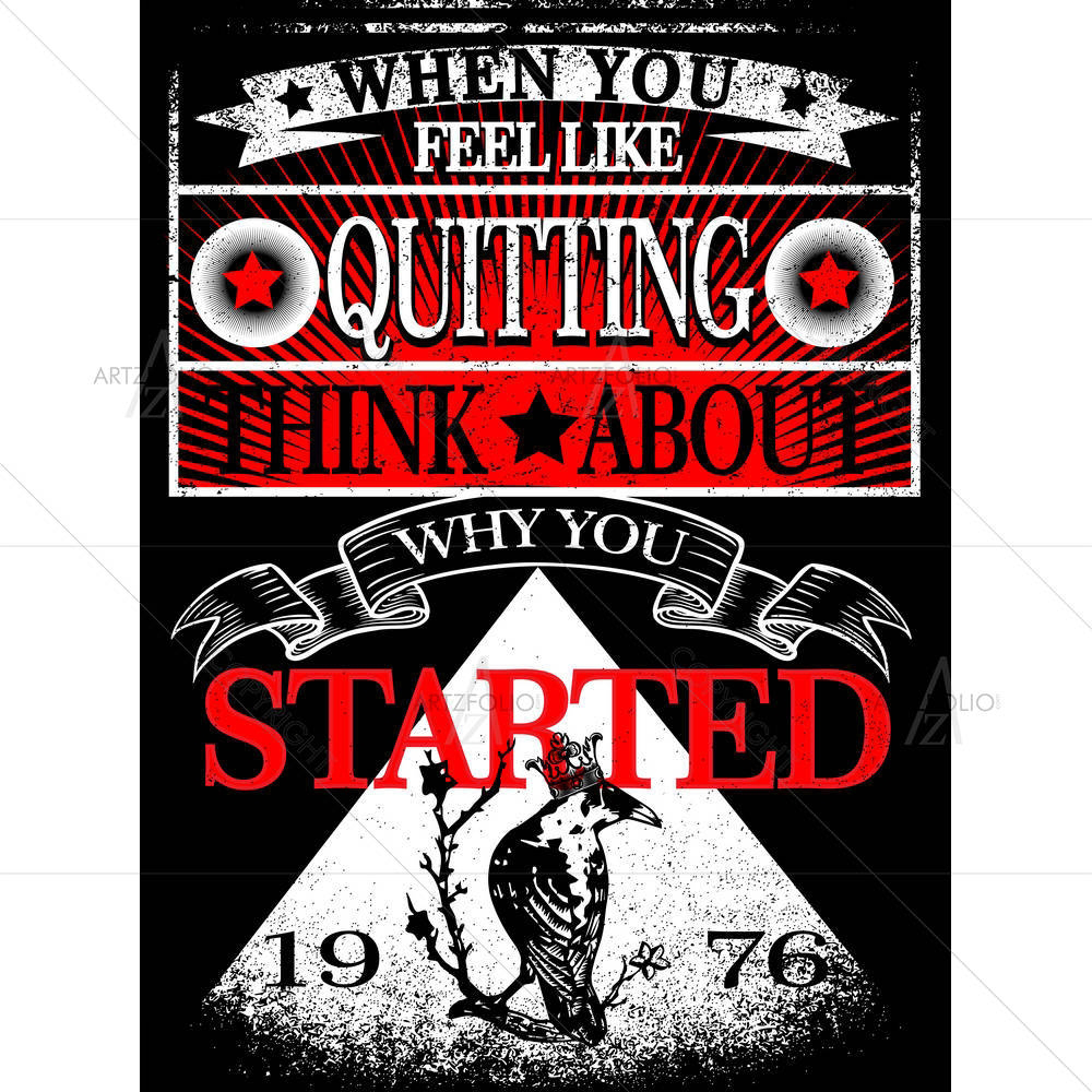 Feel Like Quitting Typography Art — custom-size art design 5003958
