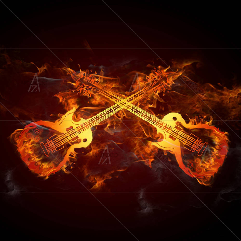Guitars Fire — Music custom art by ArtzFolio