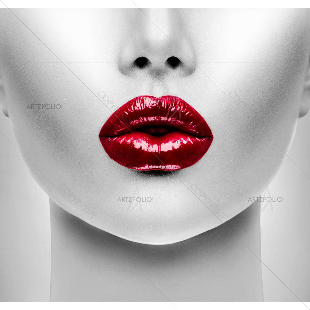 Beauty Red Lips D1 — custom-size art design 5003976