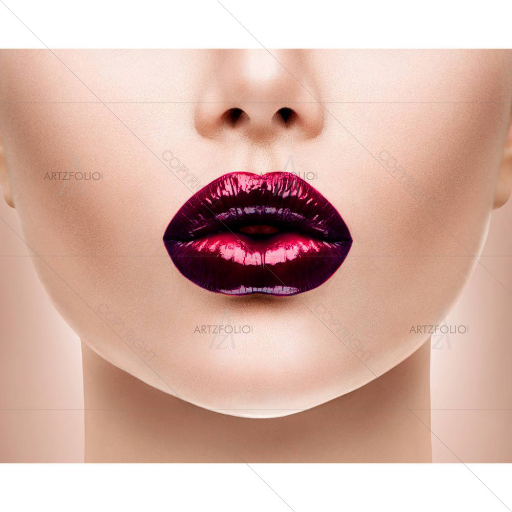 Beauty Red Lips D2 — custom-size art design 5003977