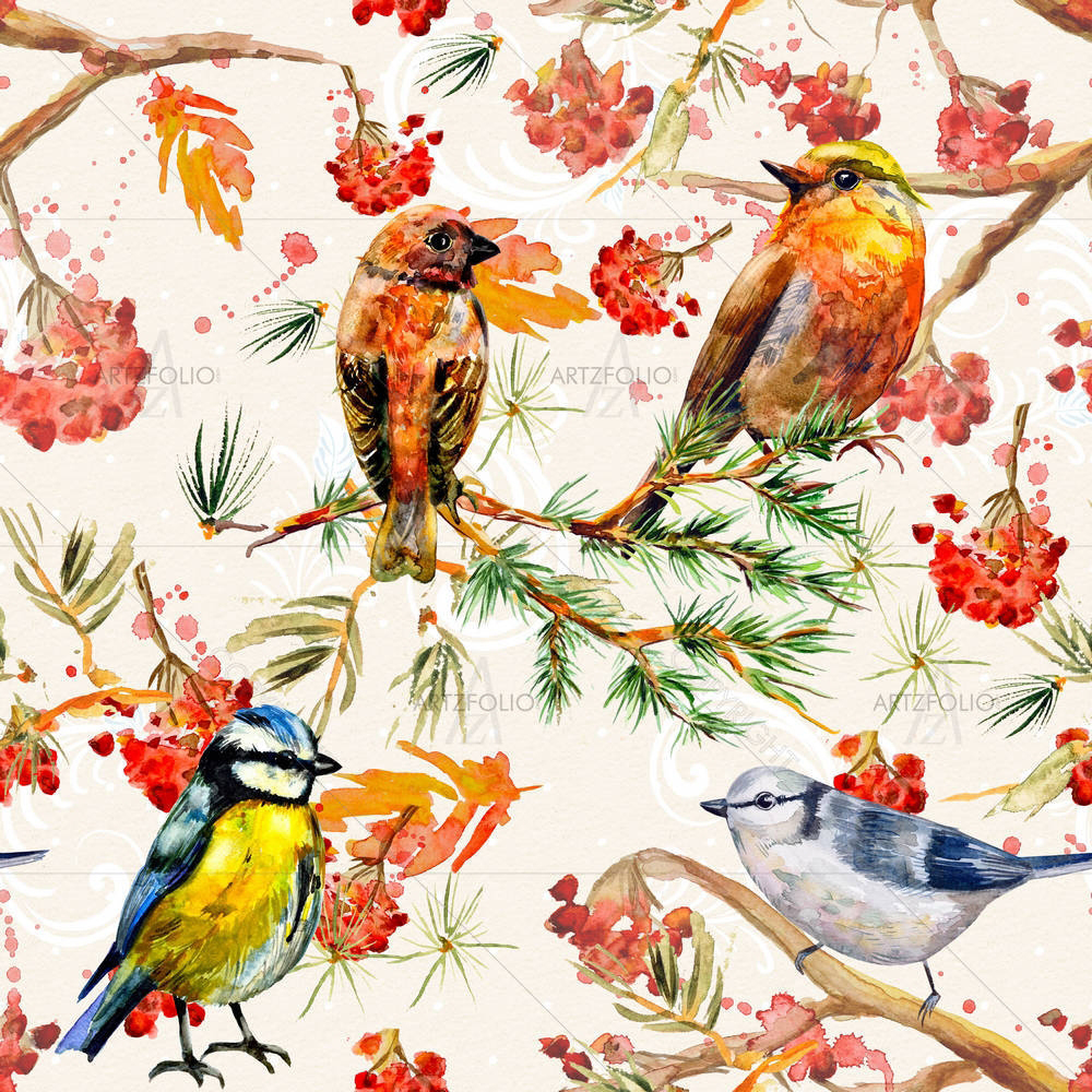 Cute Birds — custom-size art design 5004002