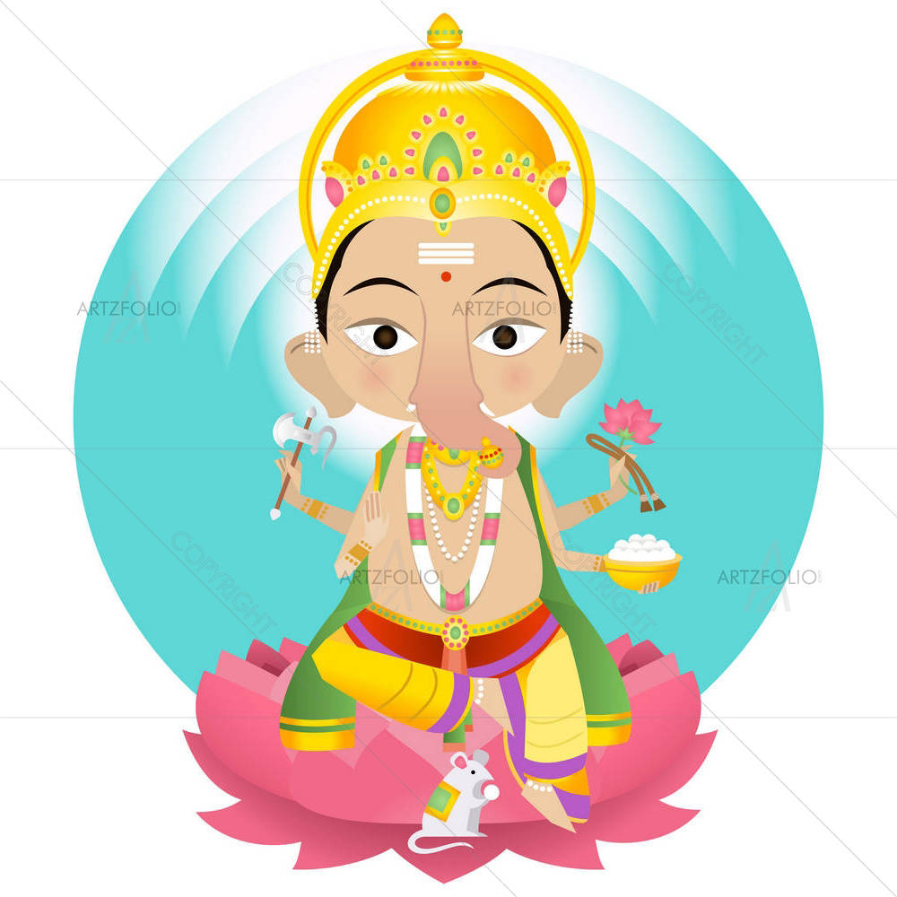 Lord Ganesh D3 — custom-size art design 5004011