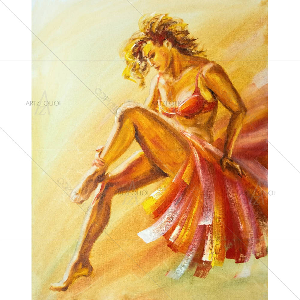 Beautiful Flamenco Danscer — custom-size art design 5004022