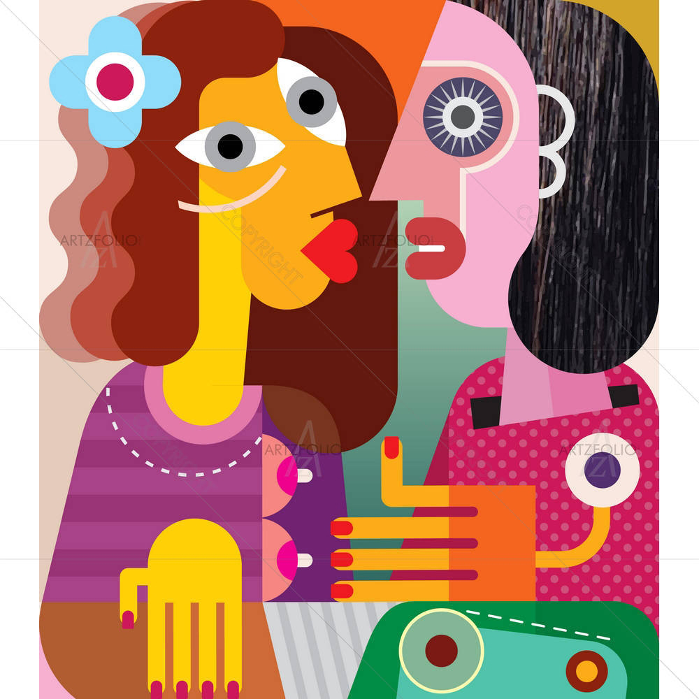 Portrait Of Two Women D1 — custom-size art design 5004026