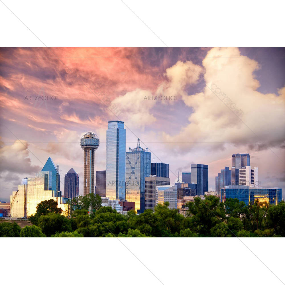 Dallas City Skyline, Texas, USA — custom-size art design 5004042