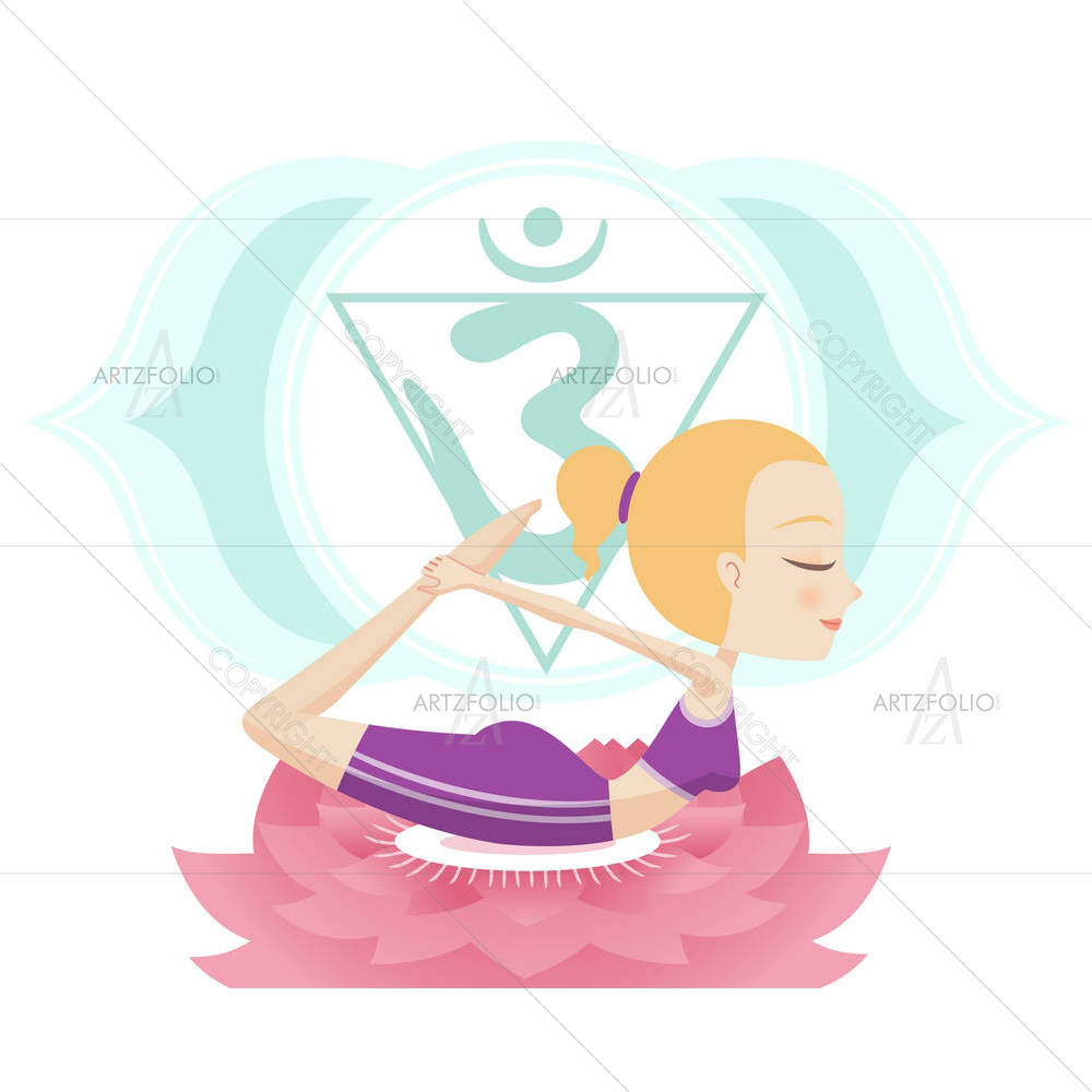 Dhanurasana Asana Yoga Posture — custom-size art design 5004051