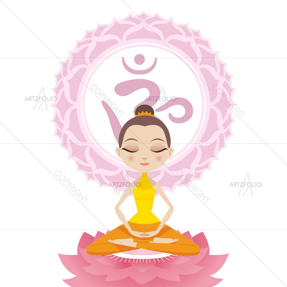 Lotus Meditating Posture — custom-size art design 5004052