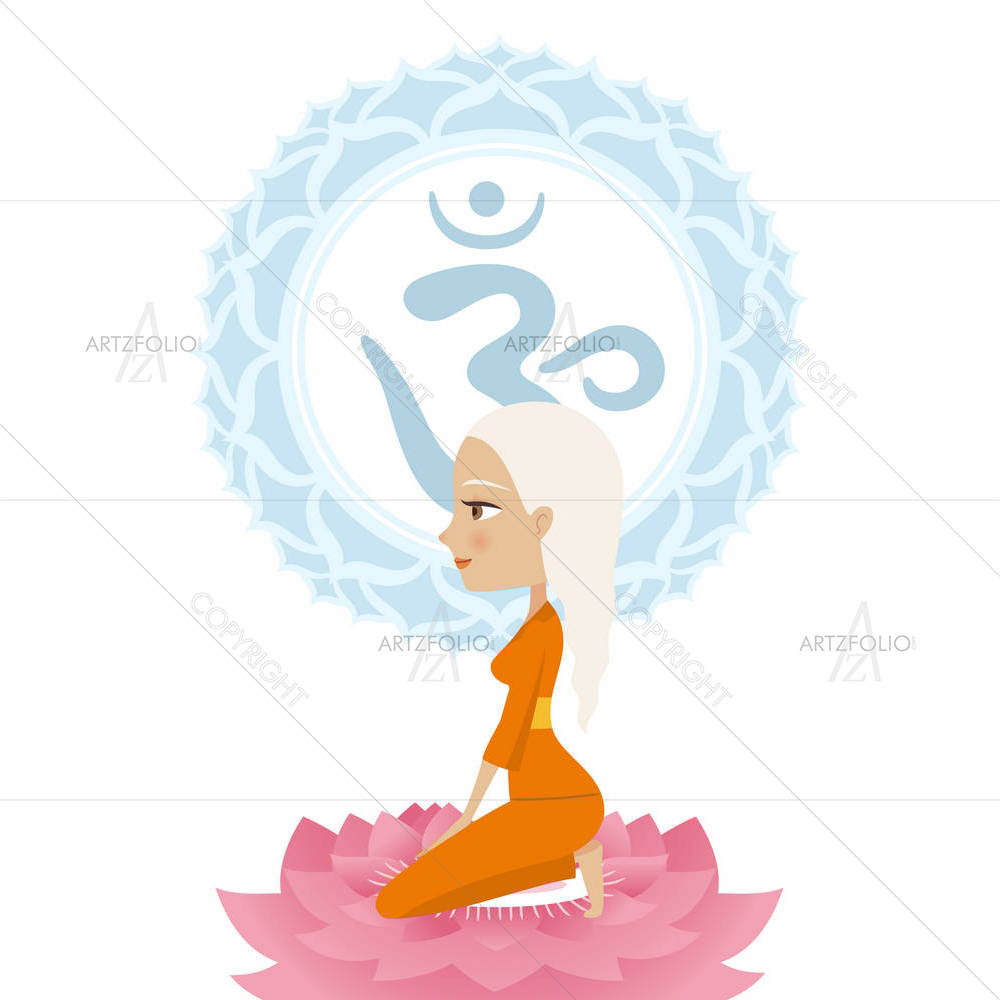 Asana Yoga Posture D1 — Devotional custom art by ArtzFolio