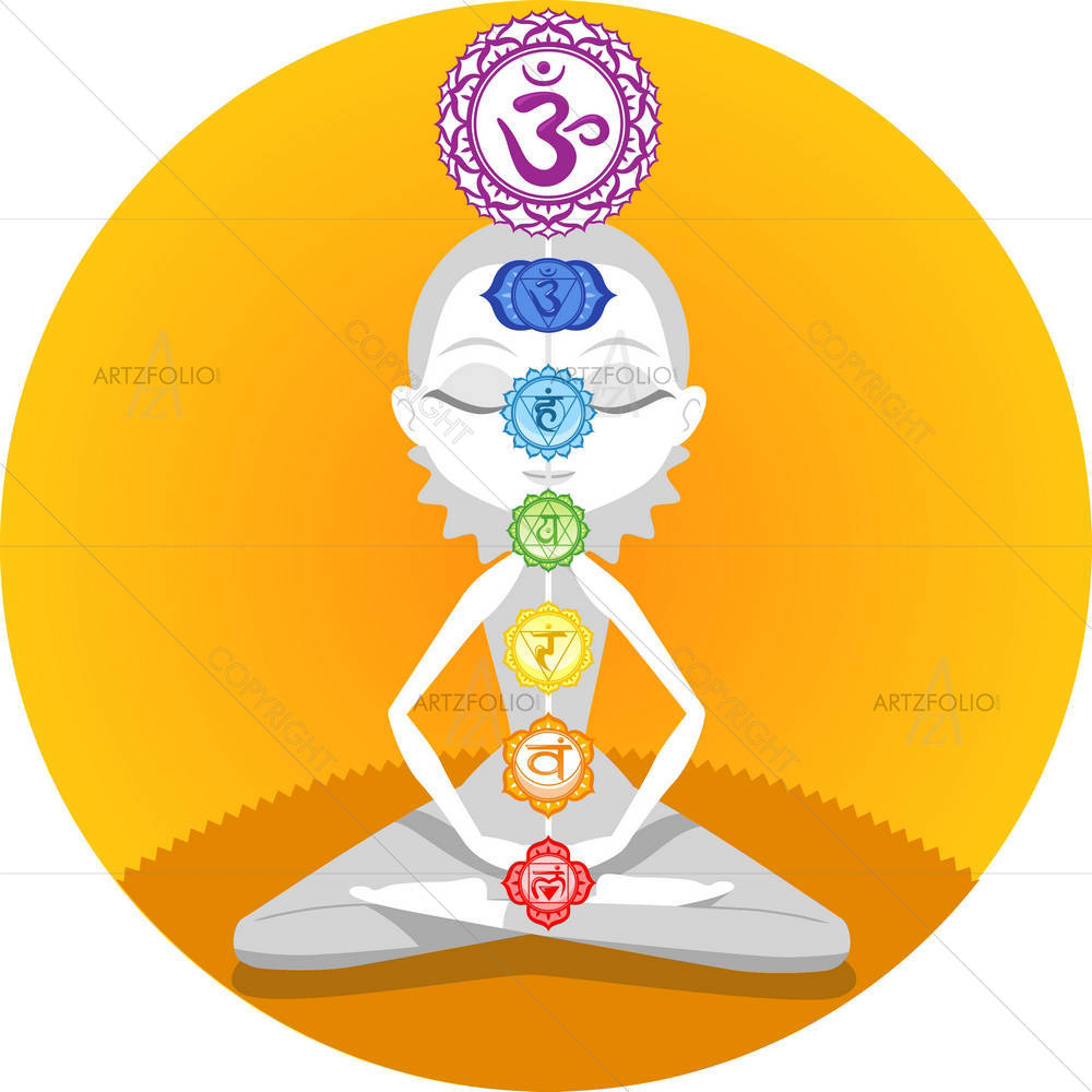 Asana Yoga Posture D2 — Devotional custom art by ArtzFolio