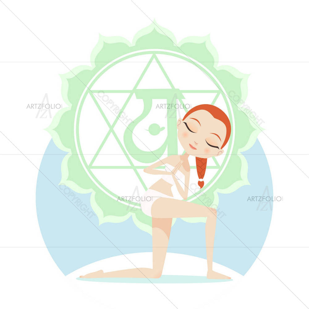 Yoga Asana Posture D1 — Devotional custom art by ArtzFolio