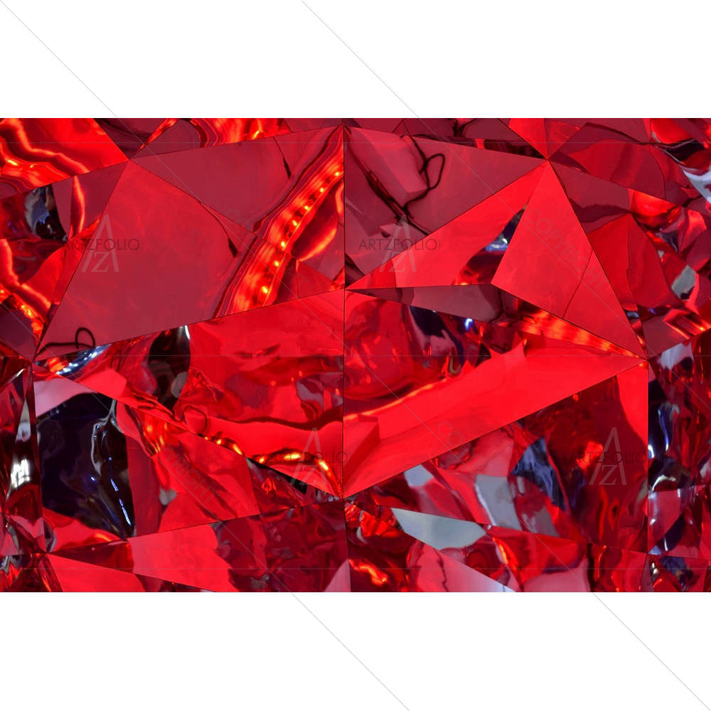 Red Reflective Wall Art — Art And Paintings Angle custom art by ArtzFolio