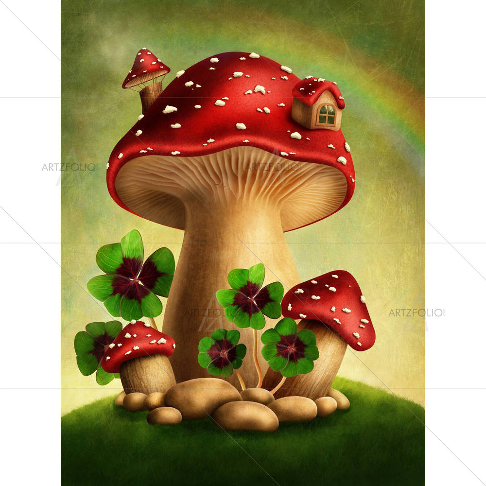 Magic Mushrooms — Fantasy custom art by ArtzFolio