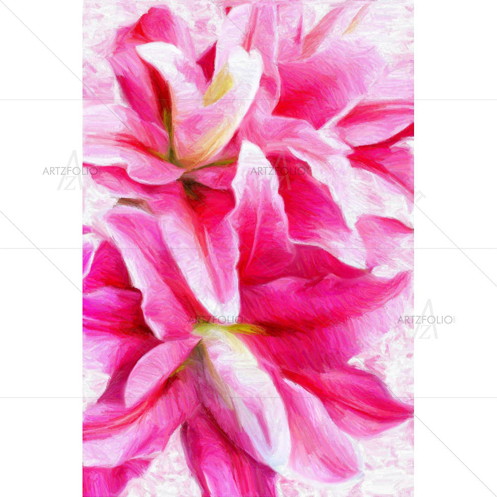 Pink Lilies D2 — custom-size art design 5004074