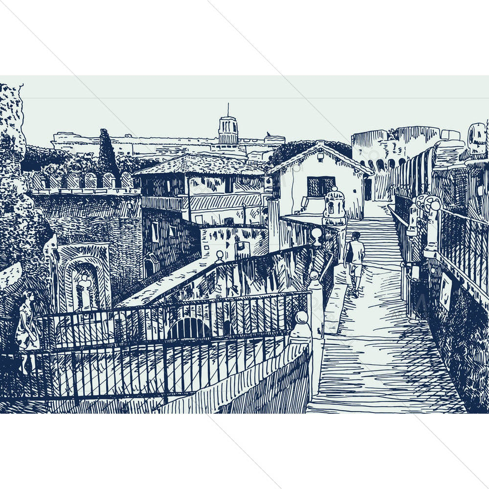Italy Cityscape — custom-size art design 5004077