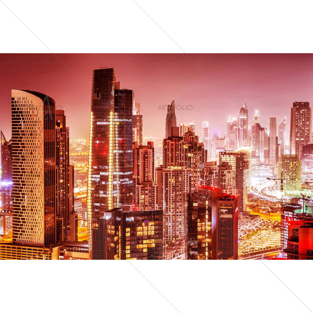 Dubai At Night, UAE — Devotional custom art by ArtzFolio