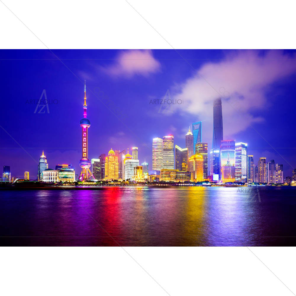 Shanghai City Skyline Of Pudong District, China D2 — Architecture custom art by ArtzFolio