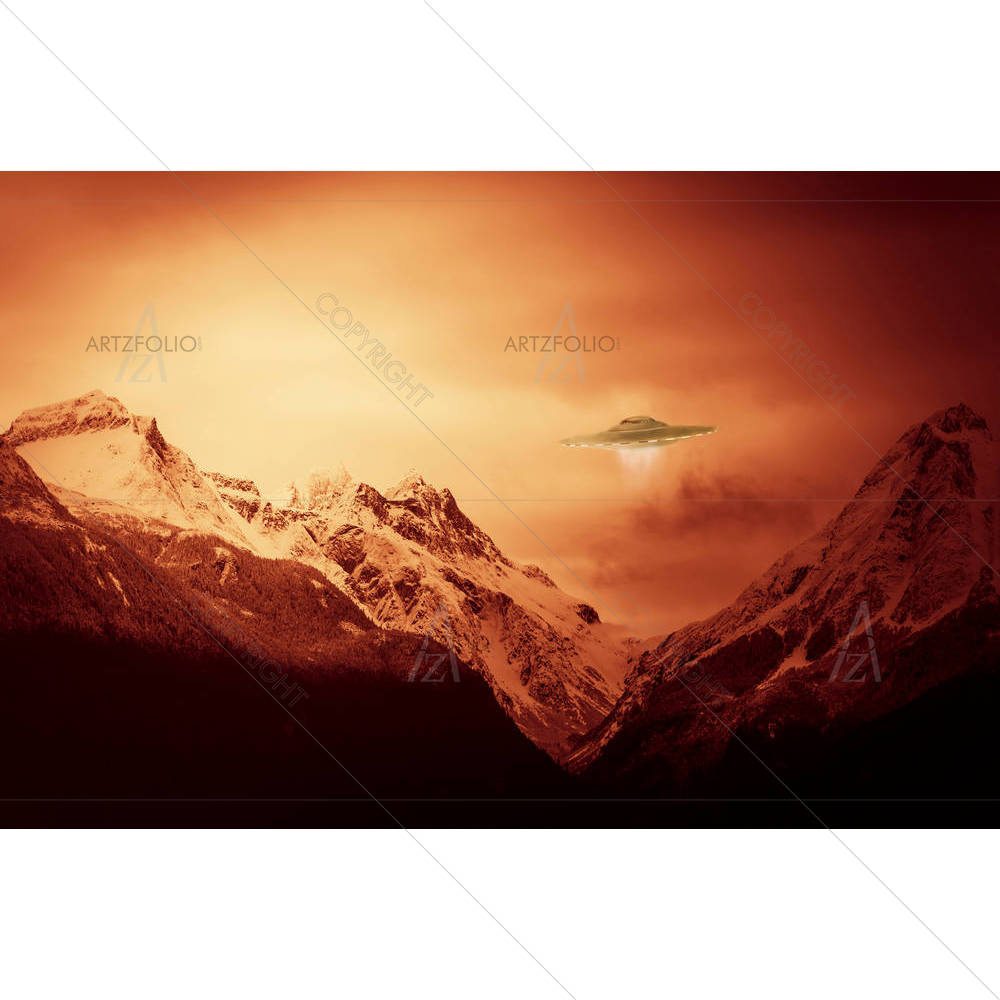 UFO Hovering — Landscapes custom art by ArtzFolio