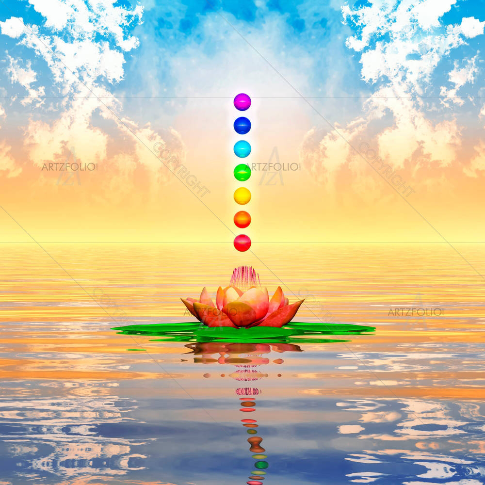 Sacred Lotus & Chakra Spheres