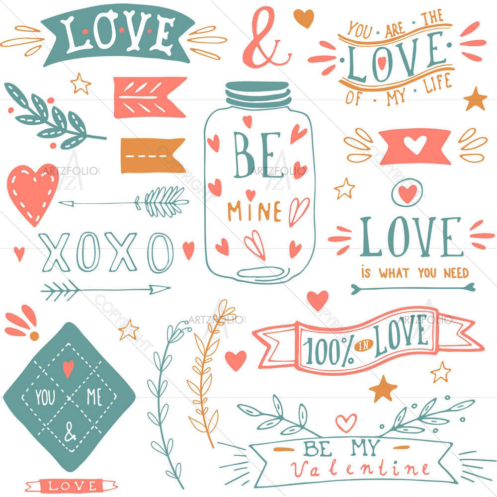 Valentine Love Artwork D18 — Botanical custom art by ArtzFolio