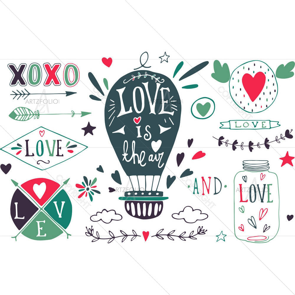 Valentine Love Artwork D19 — Botanical custom art by ArtzFolio