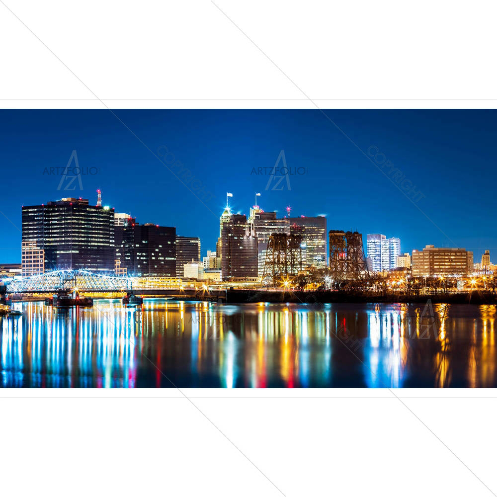 Jackson Street Bridge & Passaic River, New Jersey USA — American custom art by ArtzFolio