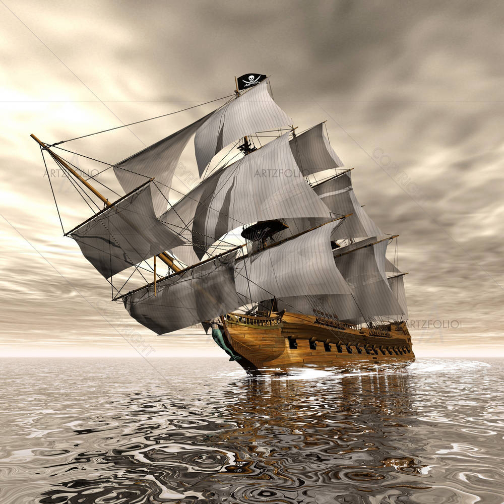 Pirate Ship — custom-size art design 5004193