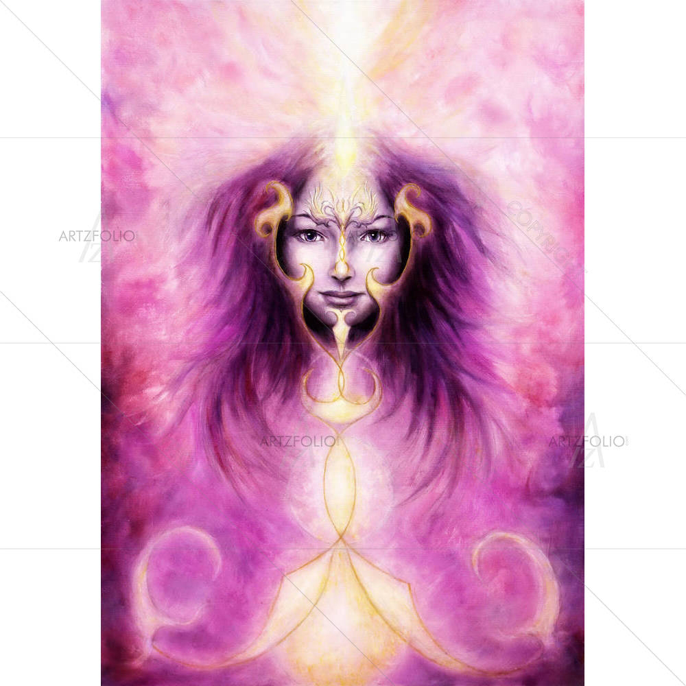 Angelic Spirit With A Womans Face — custom-size art design 5004209