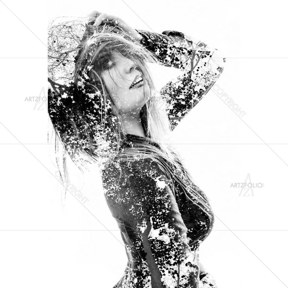 Woman Portrait D10 — Abstract custom art by ArtzFolio