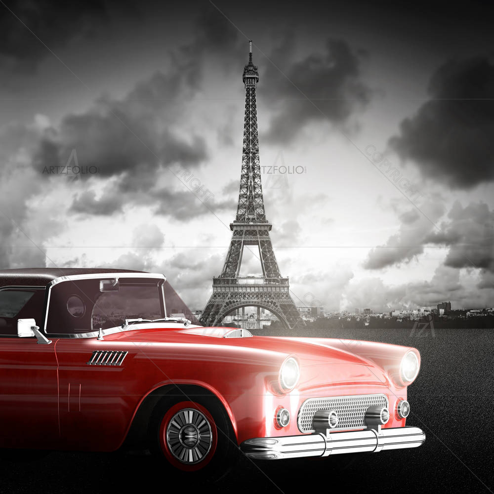 Eiffel Tower, Paris, France D4 — custom-size art design 5004243