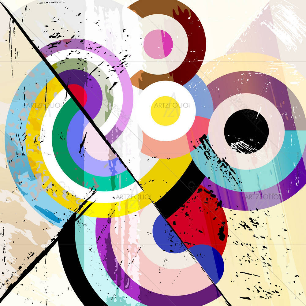 Abstract Vintage Circle — Abstract custom art by ArtzFolio