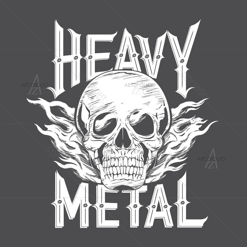Heavy Metal Typography D1 — Hipster custom art by ArtzFolio