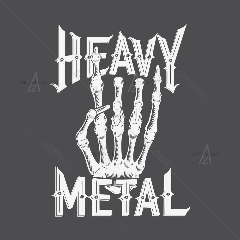 Heavy Metal Typography D2 — custom-size art design 5004257