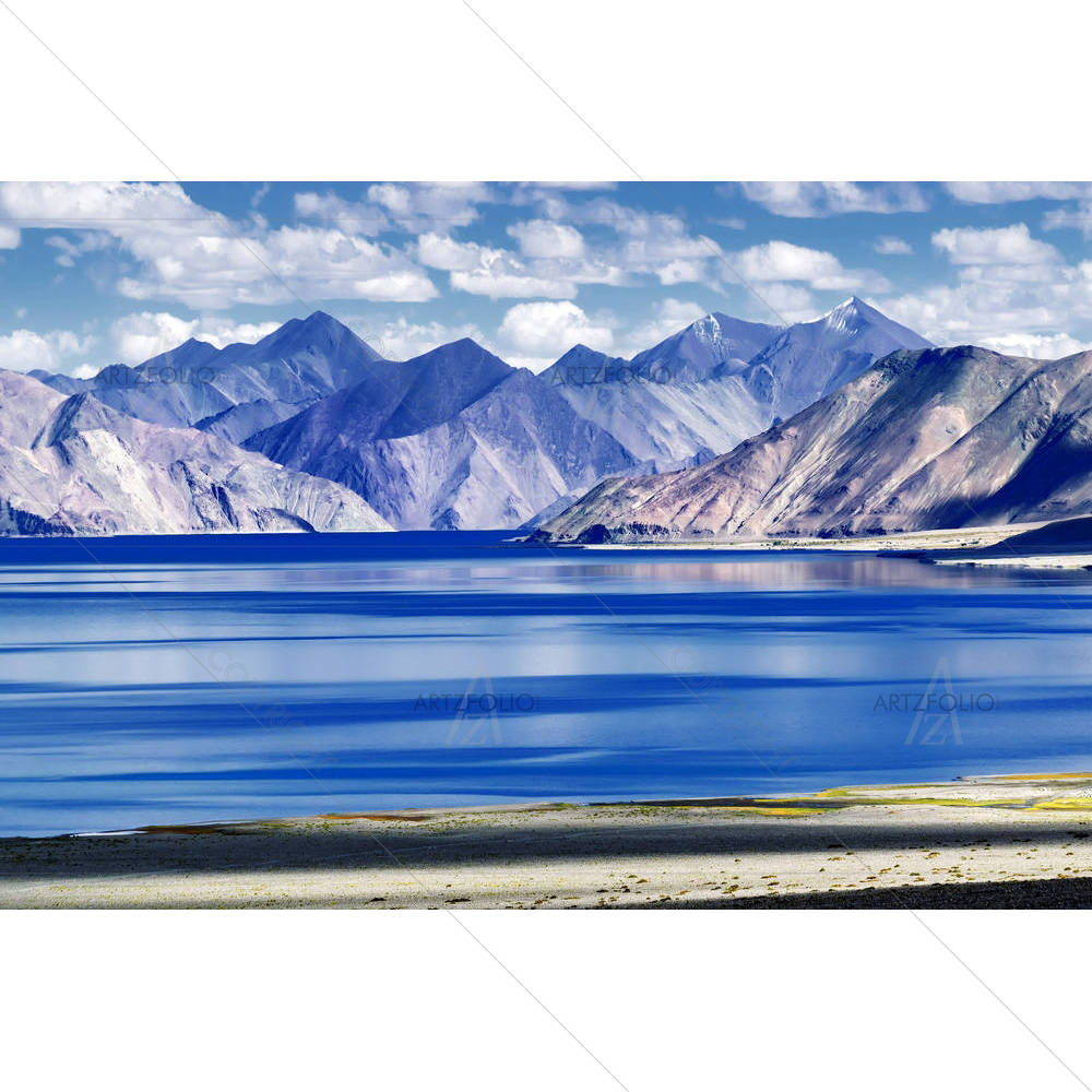 Mountains & Pangong Tso Lake Ladakh — custom-size art design 5004270
