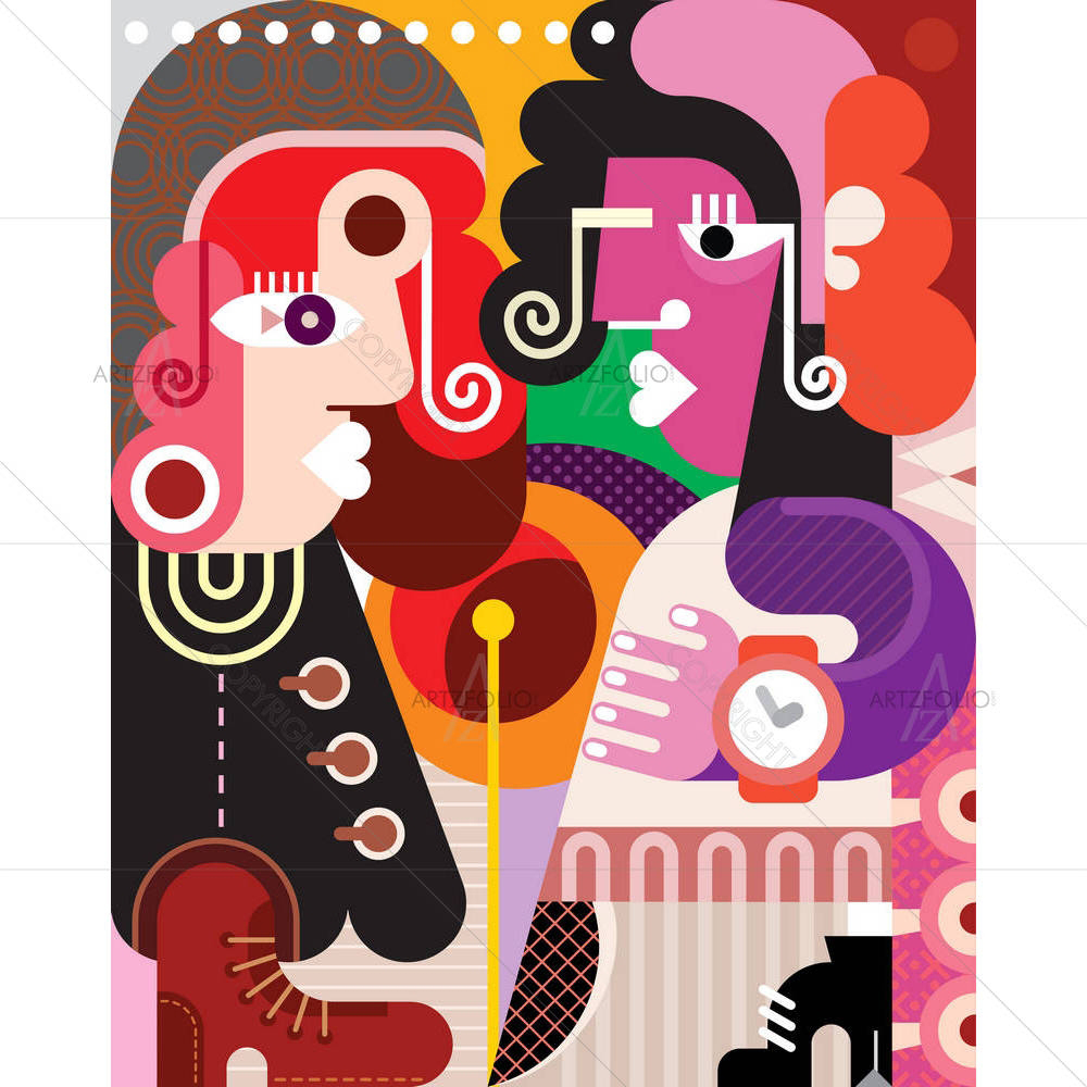 Two Modern Women — custom-size art design 5004286