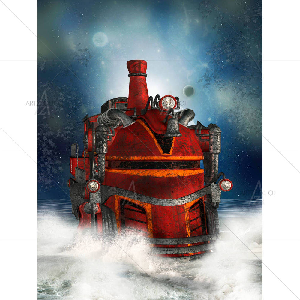 Steampunk Style In The Ocean — custom-size art design 5004290