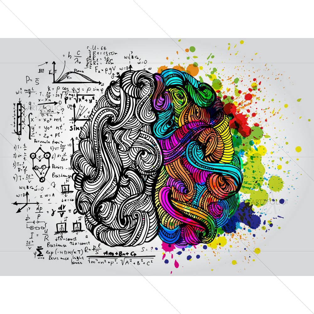 Doodles About Brain — custom-size art design 5004291