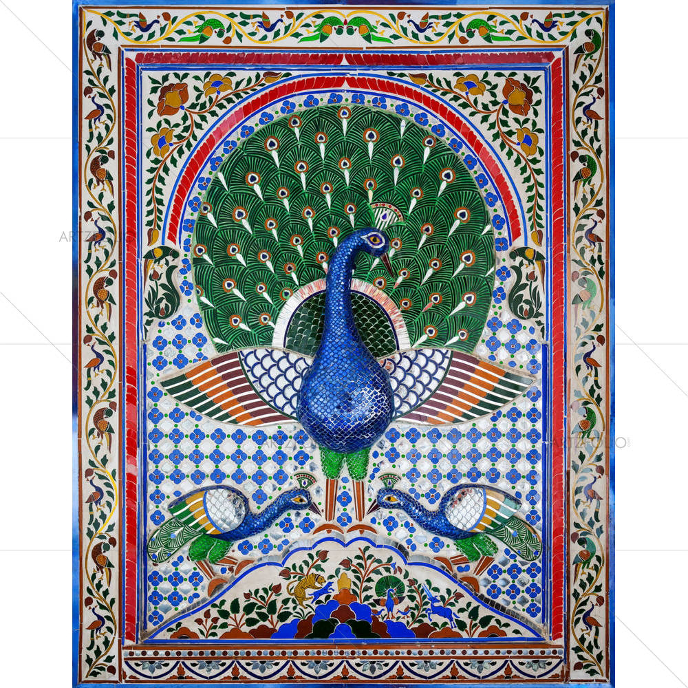 Beautiful Pattern On The Wall Udaipur India — custom-size art design 5004313