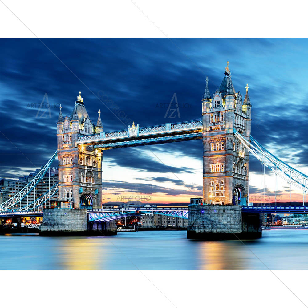 Tower Bridge In London, UK D2 — Ancient custom art by ArtzFolio