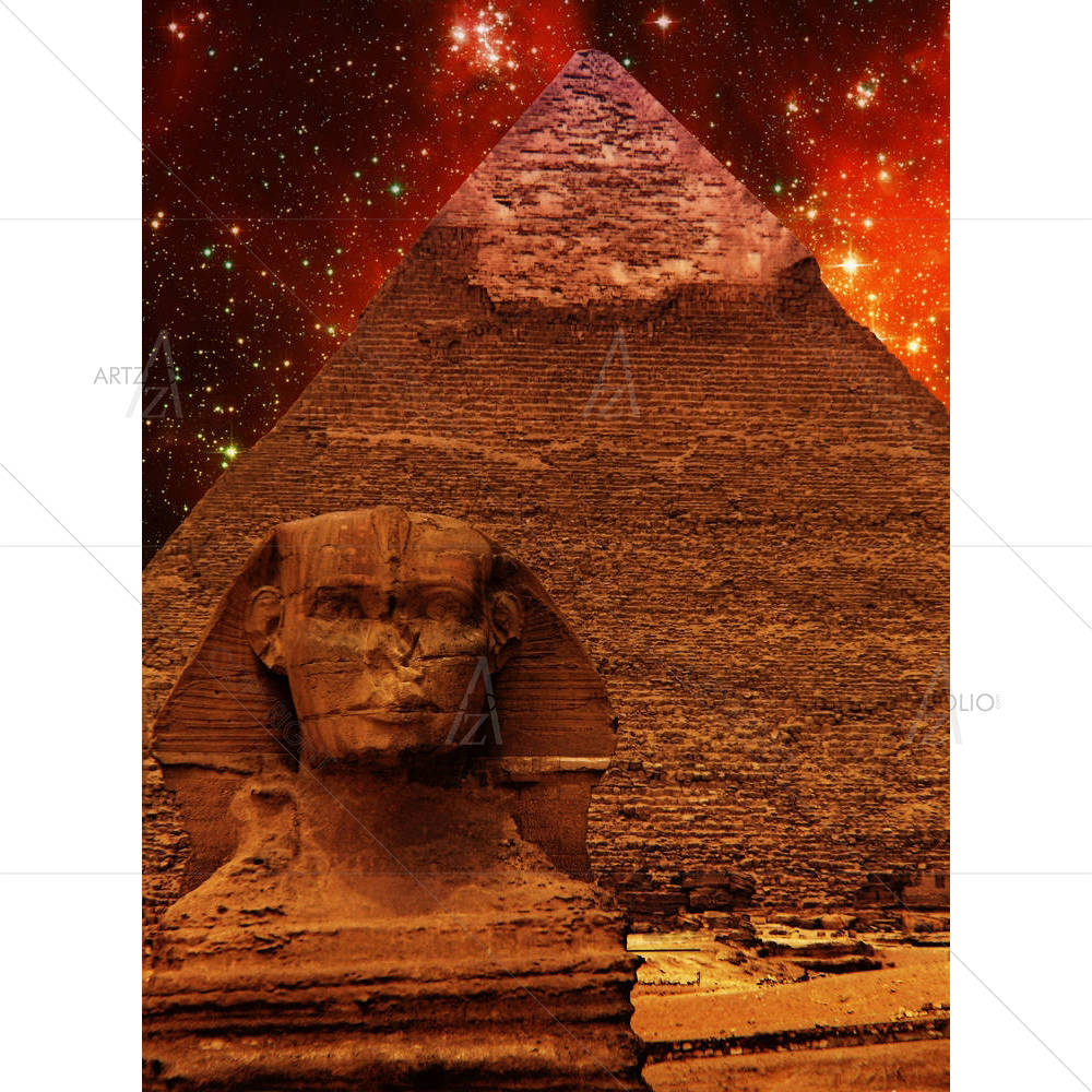 Great Sphinx Of Giza & Pyramid Of Khafre — custom-size art design 5004318