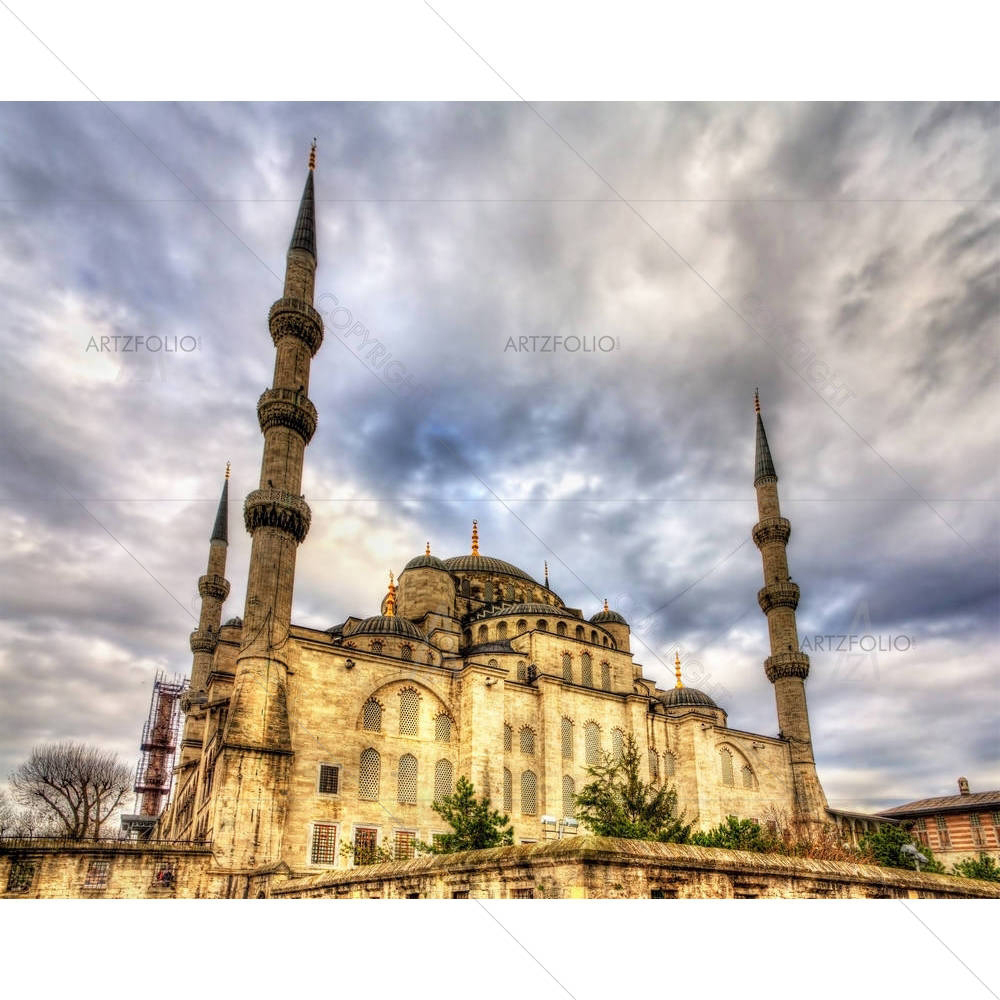 Sultan Ahmet Mosque In Istanbul, Turkey — custom-size art design 5004320