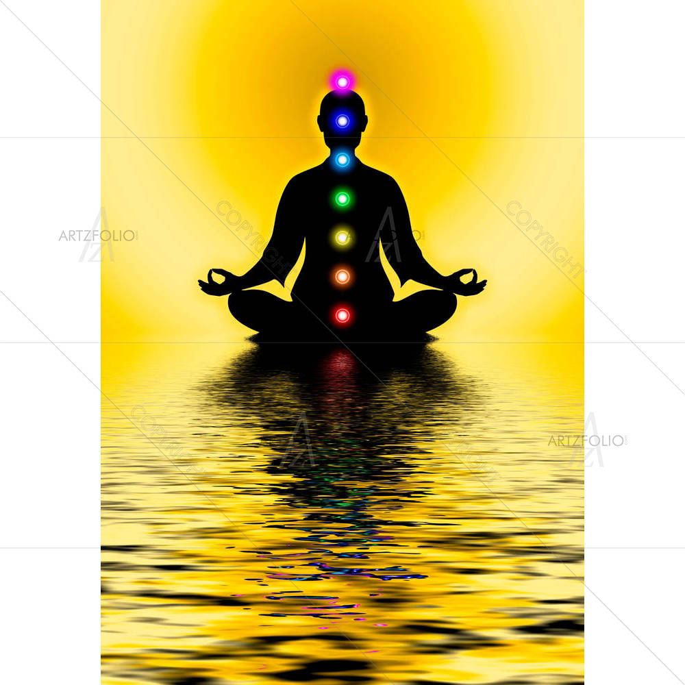 Meditation With Chakras — custom-size art design 5004325