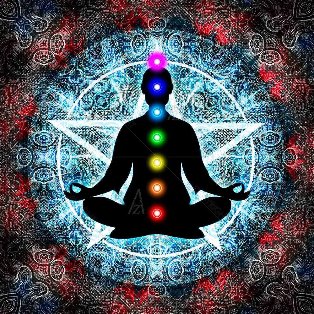 In Meditation With Chakras — custom-size art design 5004327