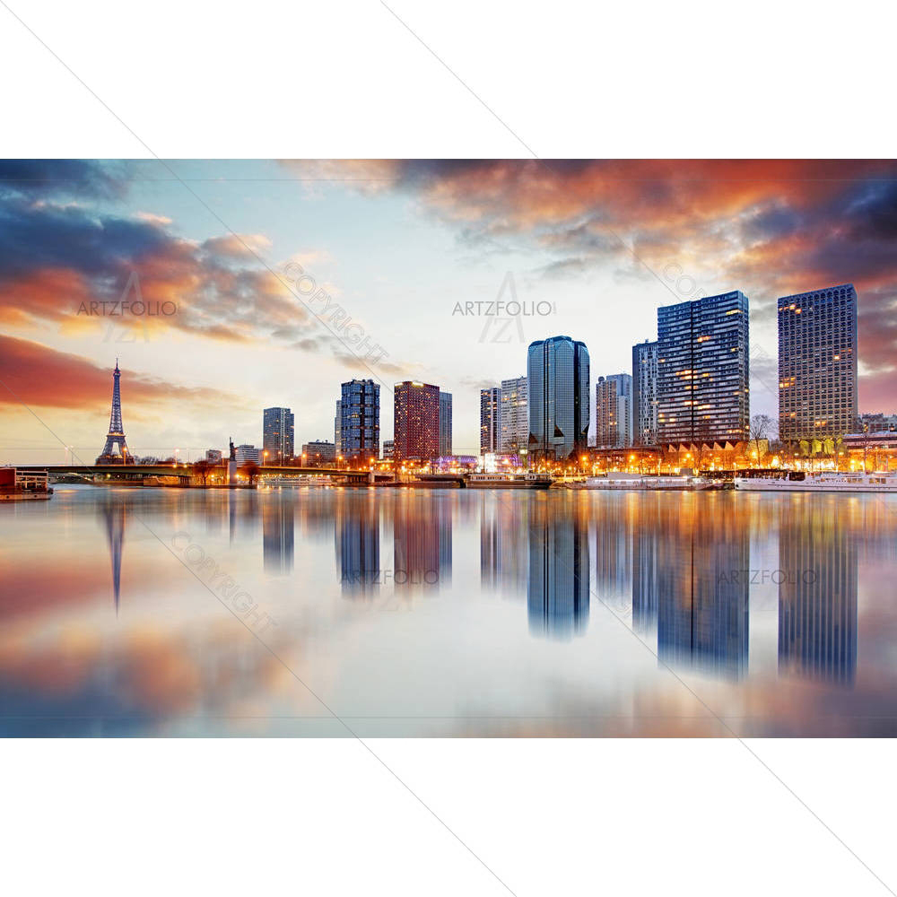 Paris Skyline With Eiffel Tower, France — Devotional custom art by ArtzFolio