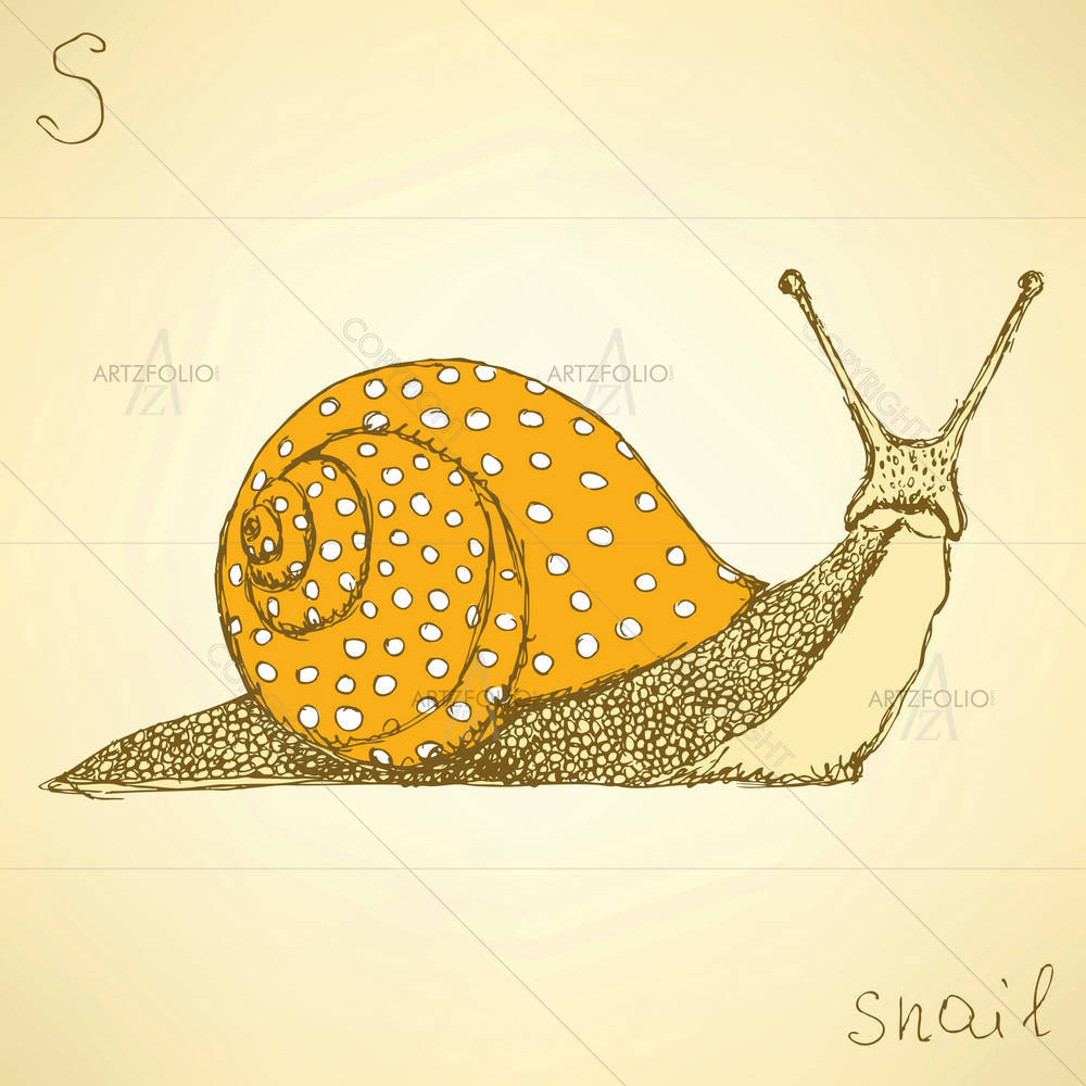Fancy Snaill — Alphabets custom art by ArtzFolio