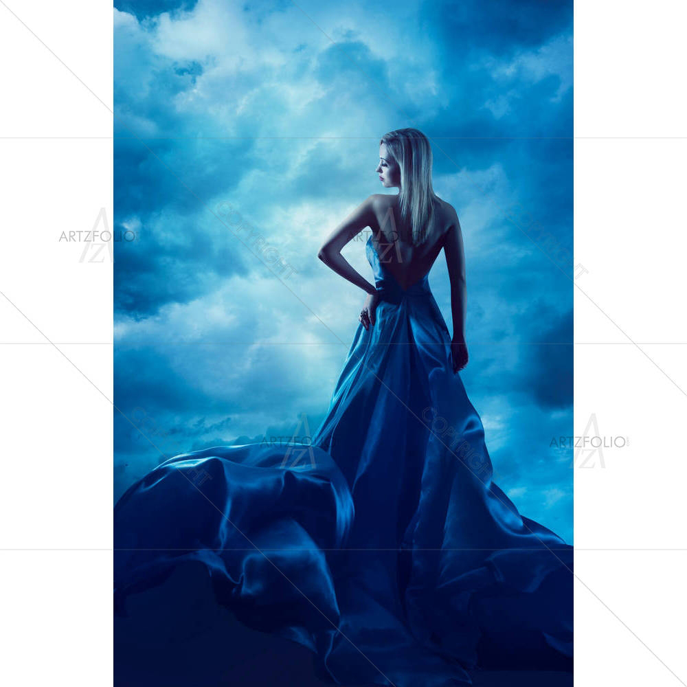 Woman In Evening Dress — custom-size art design 5004339