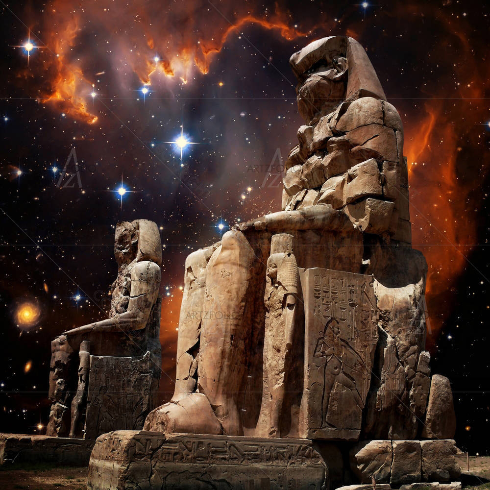 Colossus Of Memnon & Amenhotep Iii, Egypt — custom-size art design 5004362
