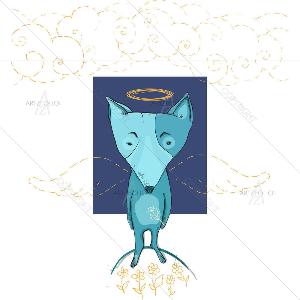 Dog Angel — custom-size art design 5004370
