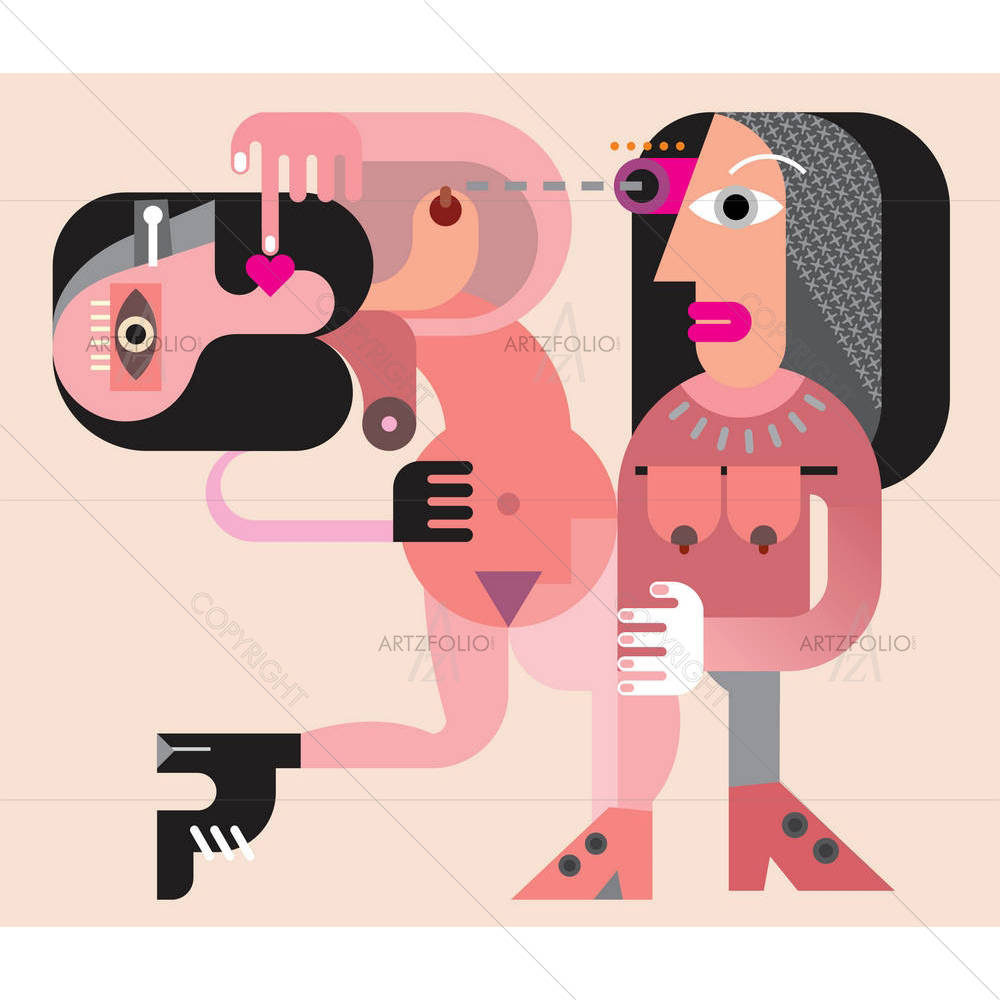 Two Women Dancing — custom-size art design 5004391