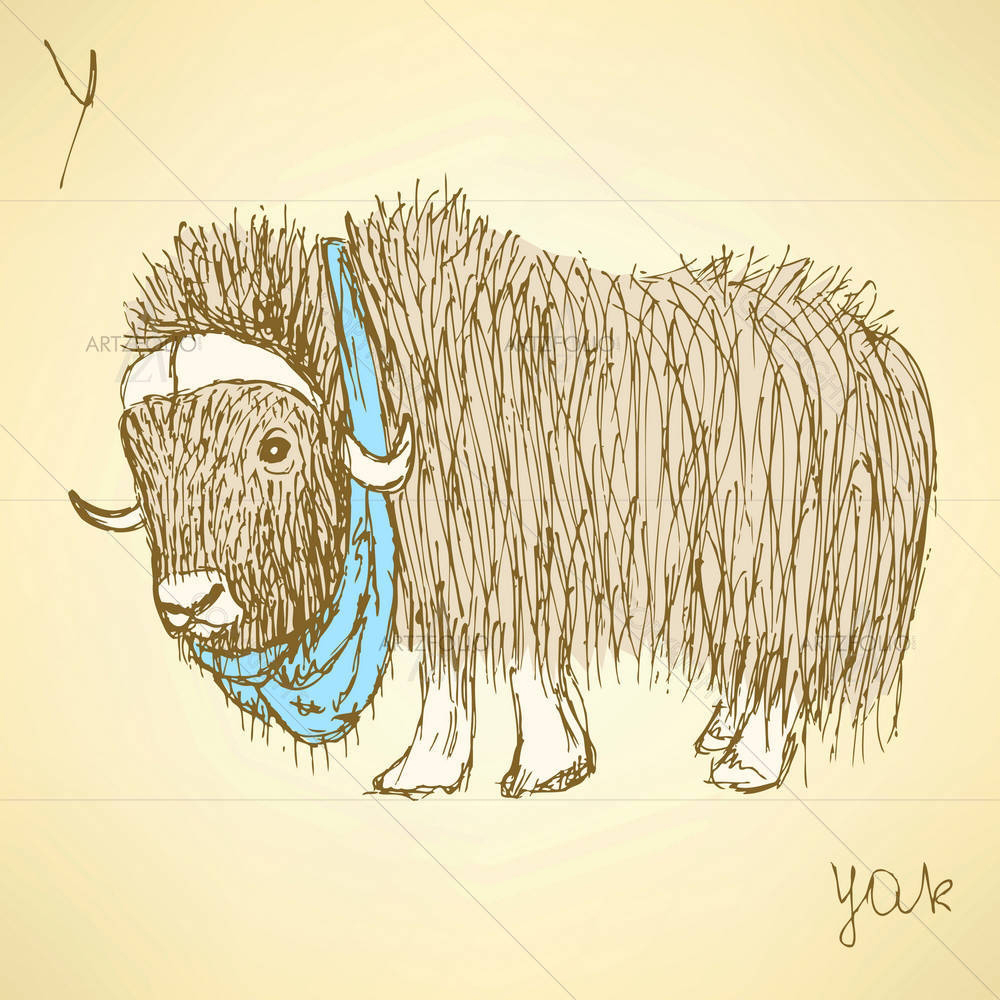 Fancy Yak — Alphabets custom art by ArtzFolio
