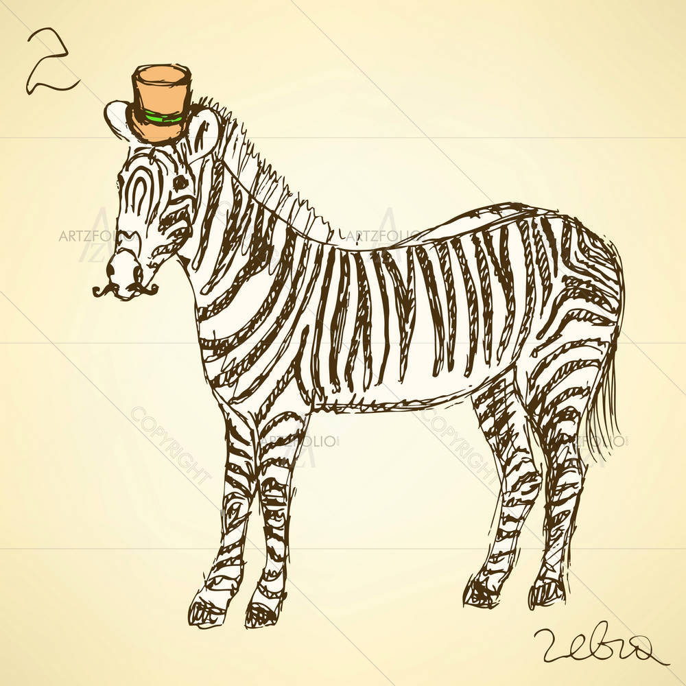Fancy Zebra — custom-size art design 5004395